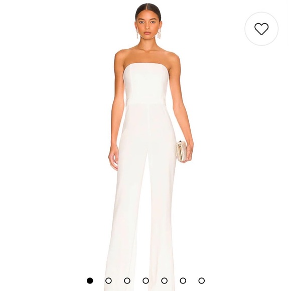 Brand new Alice and Olivia white laval jumpsuit. Never worn. Size 4.